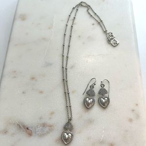 Virgin Saints & Angels Silver Sacred Heart Necklace